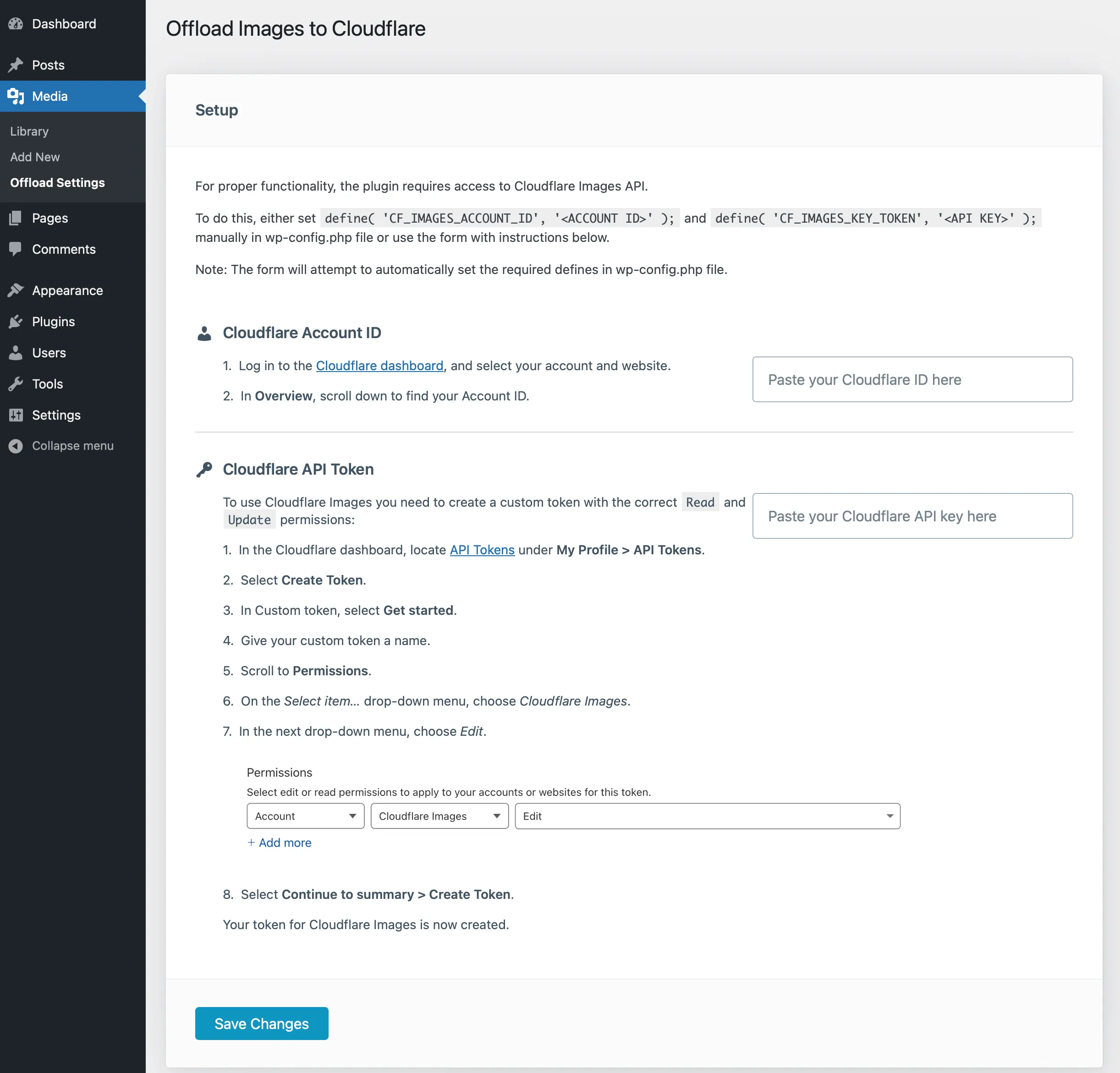 Cloudflare Images - Plugin Setup