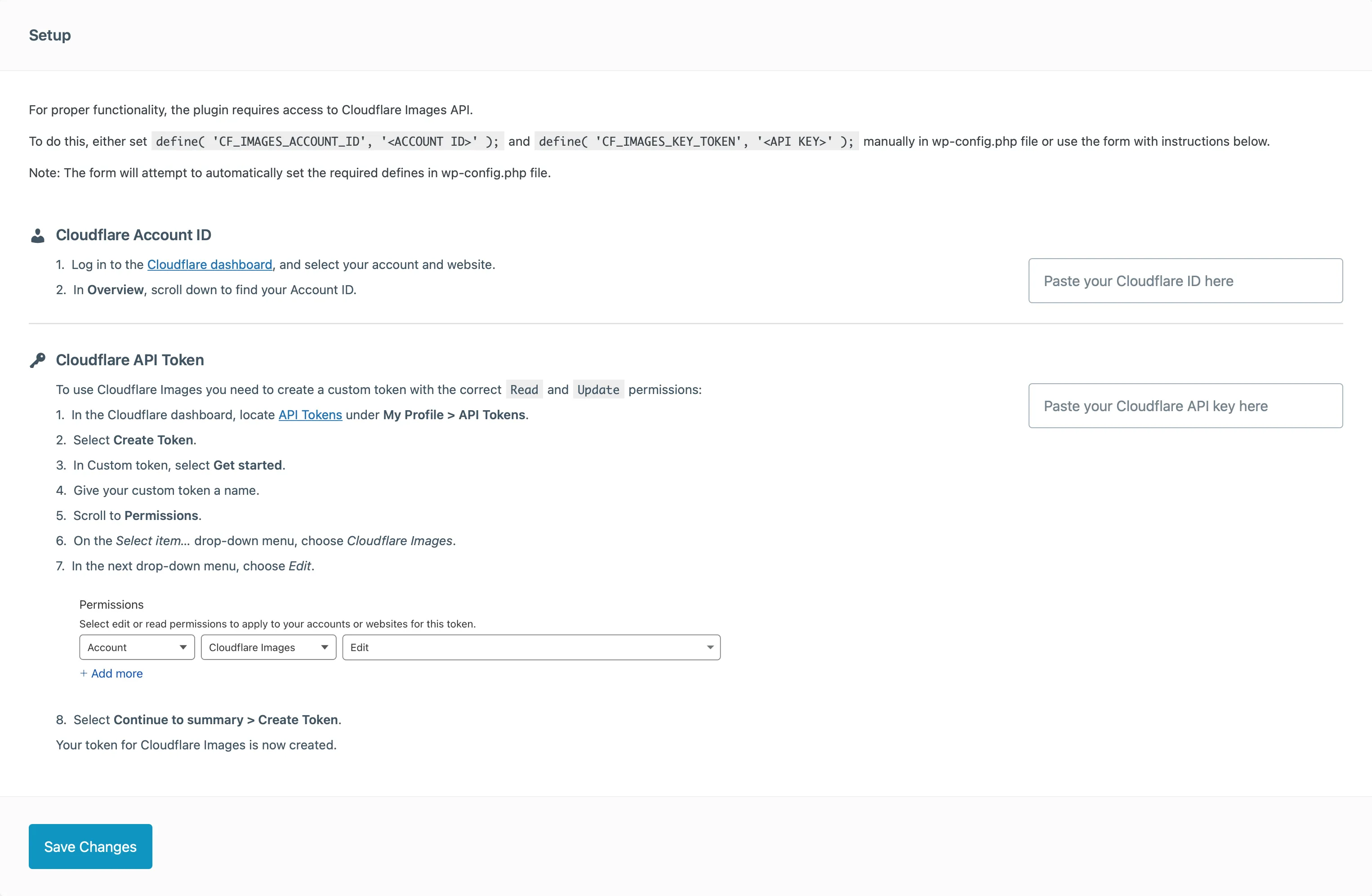 Cloudflare Images plugin setup