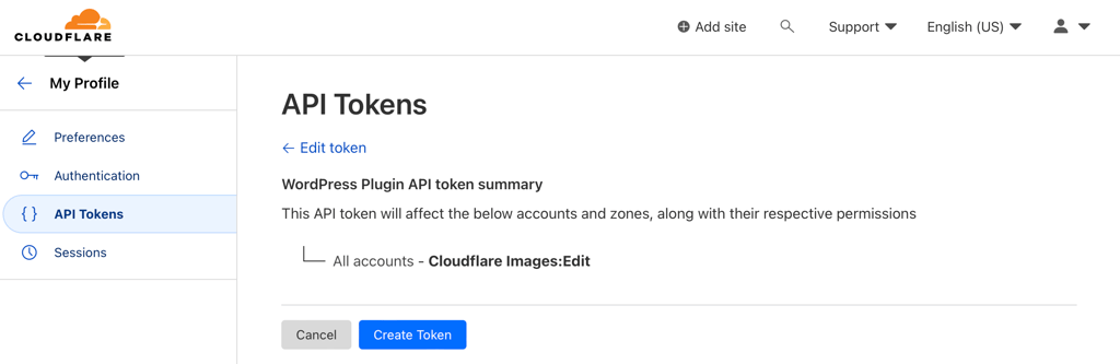 Cloudflare - Add API Token Step 3