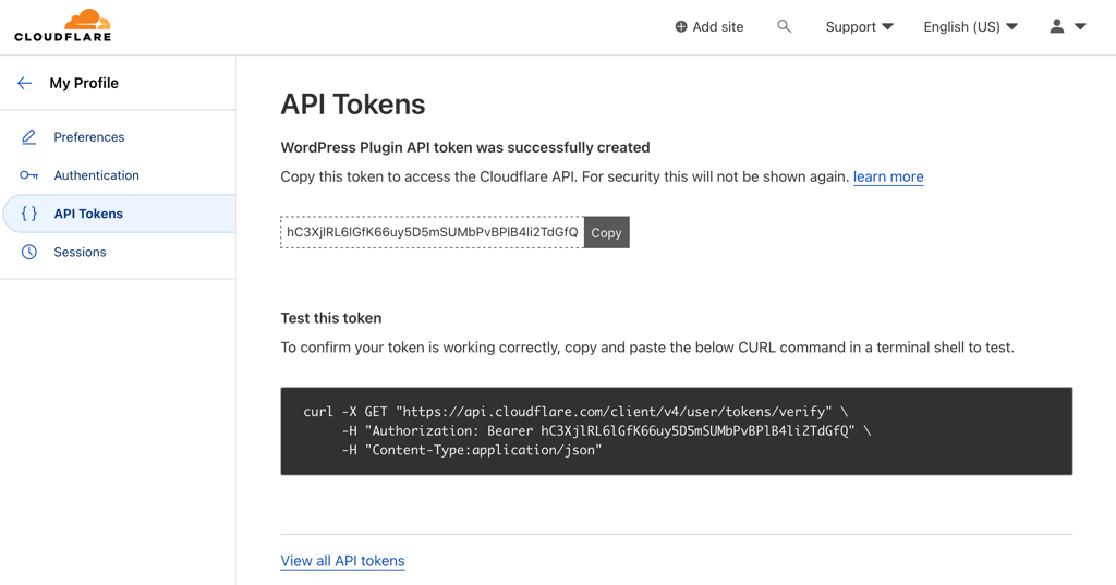 Cloudflare - Add API Token Step 4